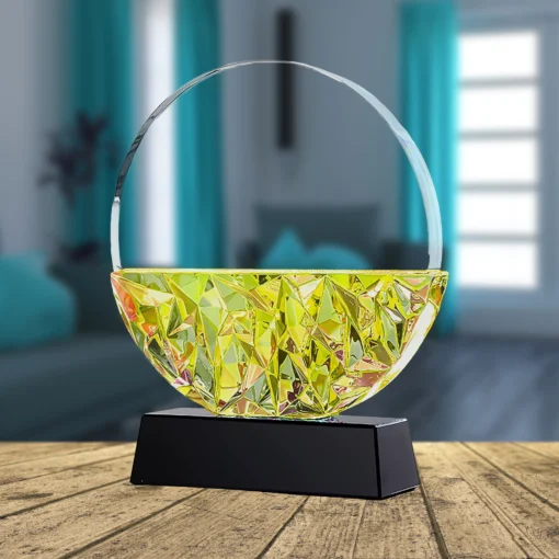 okrúhla trofej s gravírovaním