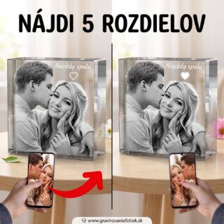 🔍 Nájdeš všetkých 5 rozdielov? Väčšina ľudí zvládne len 3 😉
Napíš do komentárov, koľko si našiel! A áno — do tejto sklenenej kocky vieme vygravírovať práve tvoju fotku. Ručná 3D gravírka do krištáľového skla.
💬 Komentuj počet a mrkni na www.gravirovaniefotiek.sk
#najdirozdiely #hra #gravirovaniedoskla #sklenenakocka #royalcrystal