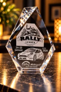 Rally ocenenie | Gravírovanie fotiek do skla - darček s venovaním